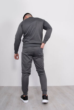 Skinny Fit Pullover Tracksuit with Reflective Piping 